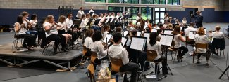 Ensemble de l'école de musique lors d'un concert